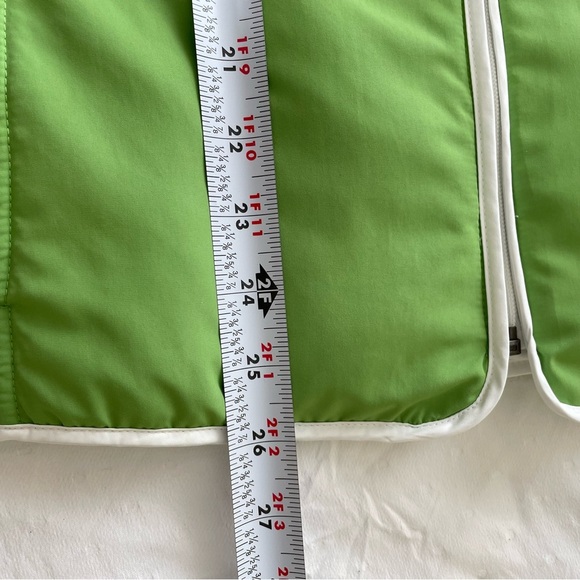 Coldwater Creek Green and White Reversible Sleeveless Vest - Picture 7 of 10